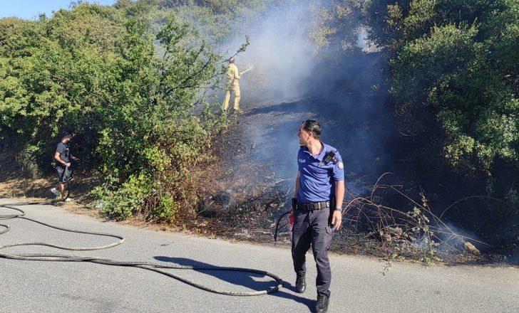 Kartal'da ağaçlık alanda yangın çıktı G5