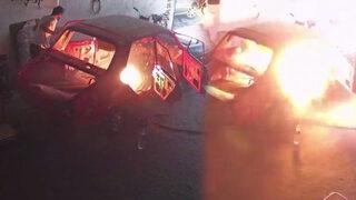 Sanayide oksijen tüpü patladı! Hayatının şokunu yaşadı, o anlar ise kameraya yansıdı...