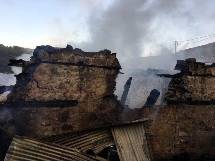 Ardahan'da çıkan yangında ev ile ahır hasar gördü G4