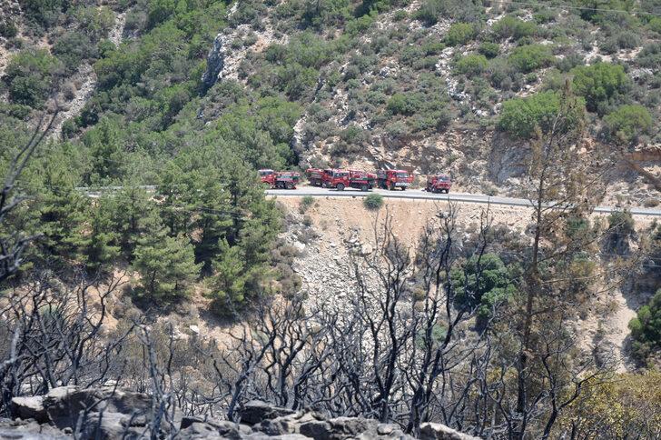 Datça'da yanan ormanlık alanda soğutma çalışmaları sürüyor G5