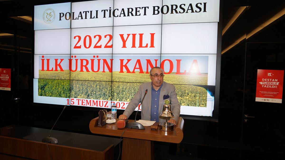 Polatlı Ticaret Borsasında ilk kez kanola satışı ger&ccedil;ekleştirildi