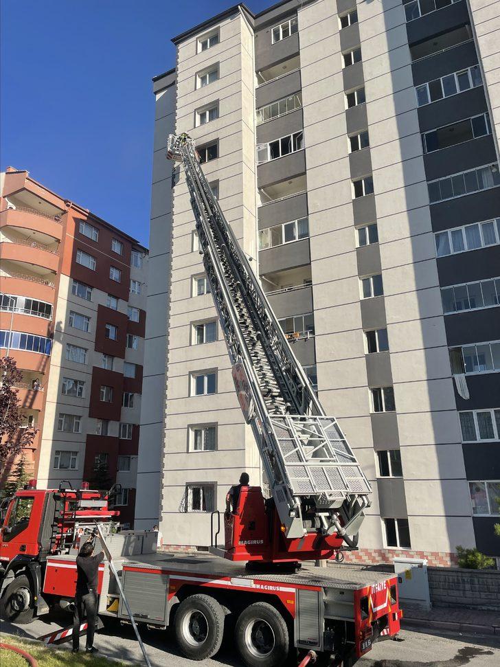 Kayseri'de binada çıkan yangında 5 kişi dumandan etkilendi G3
