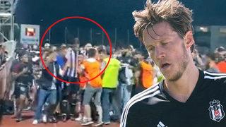Son dakika: Beşiktaş taraftarı sahaya indi, Wout Weghorst neye uğradığını şaşırdı! Büyük sevgi seli...