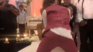 Sosyal medyada gündem yaratan dans! Gelin ve damadın seksi dansına kayınvalidenin tepkisi olay oldu