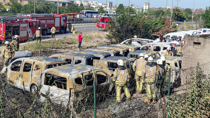 İstanbul'da oto galeride çıkan yangında 10'u aşkın araç zarar gördü G2