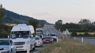Gerede-Karadeniz bağlantı yolunda tatil dönüşü yoğunluk yaşanıyor