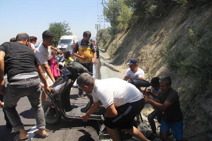 Hatay'da devrilen engelli motosikletindeki 3 kişi yaralandı G3