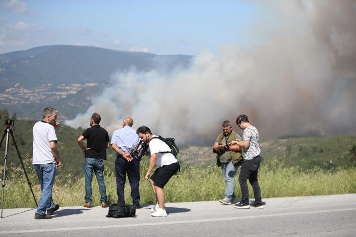 GÜNCELLEME - Balıkesir'de ormanlık alanda çıkan yangına müdahale ediliyor G4