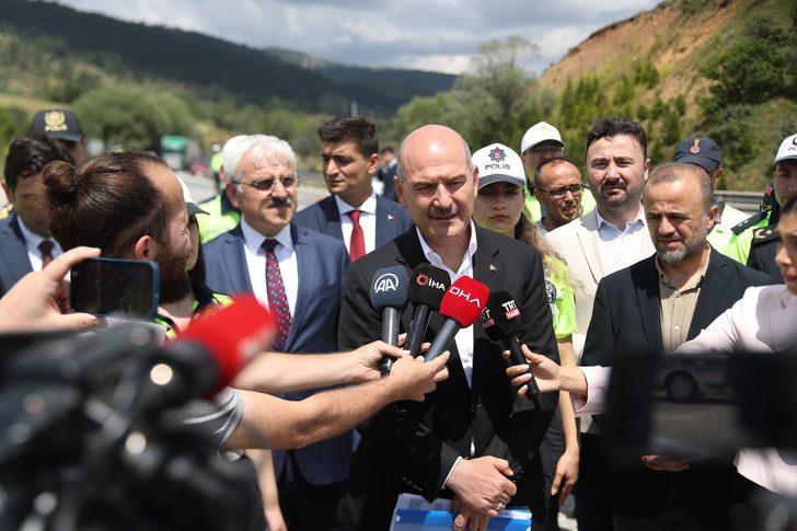 İçişleri Bakanı Soylu, Bolu'daki Karadeniz Bağlantı Yolu'nda denetime katıldı: G3
