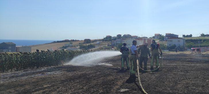 Büyükçekmece'de otluk alanda çıkan yangın söndürüldü G2