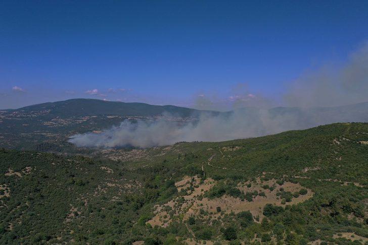 GÜNCELLEME 2 - Balıkesir'de ormanlık alanda çıkan yangına müdahale ediliyor G4