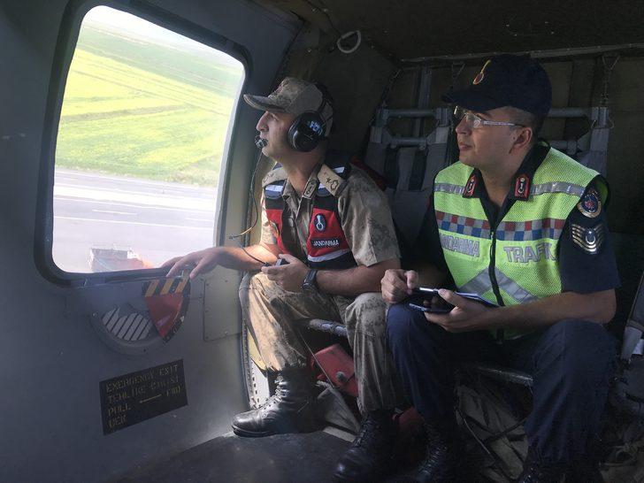 Kars'ta bayram tatili sonrası trafik helikopterle havadan denetlendi G3