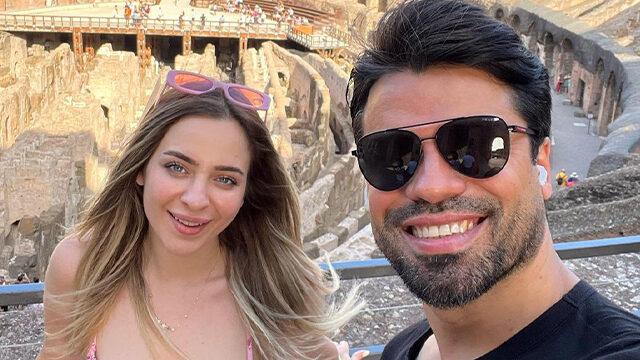 Eski Galatasaraylı yıldız ve eşinden sahilde dans şov! 41 kere ‘Maşallah’ dedirtti