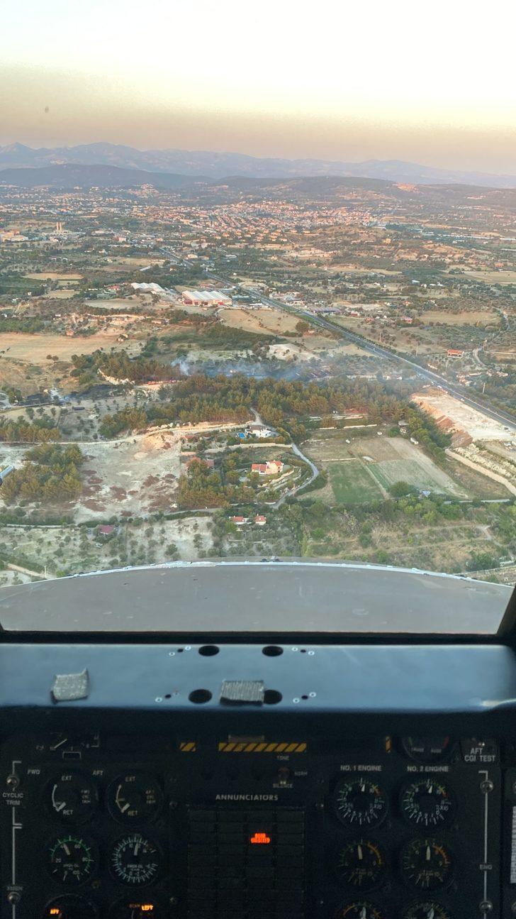İzmir'de bahçelik alanda çıkan yangın 2 saatlik çalışmayla kontrol altına alındı G4