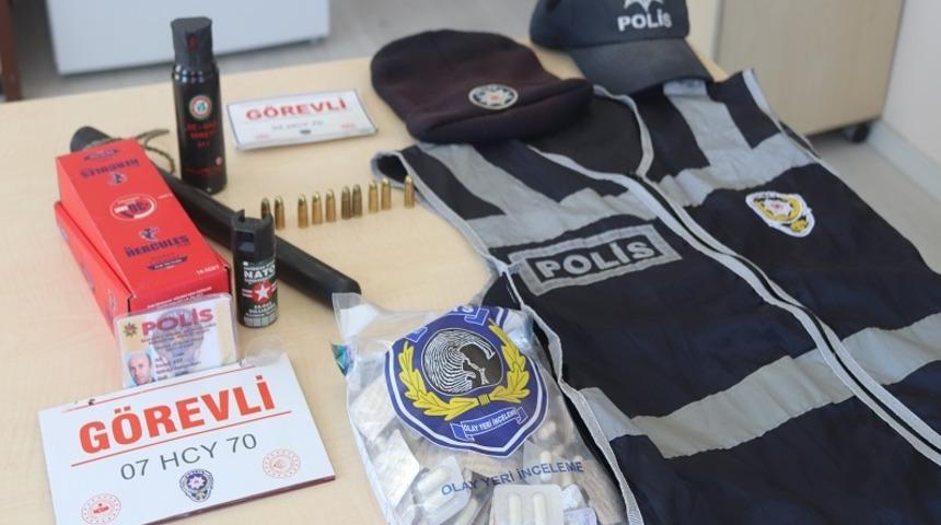 Mersin'de sahte polis kimliği ve kıyafetleriyle yakalanan zanlı tutuklandı