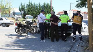 Kütahya'da dün çalınan motosiklet, sahibinin kullandığı otomobille çarpıştı