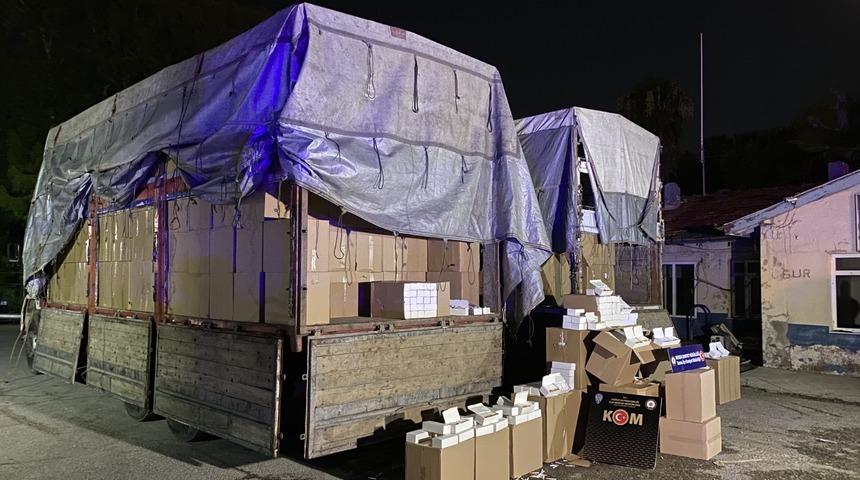 Mersin'de 16 milyon bandrolsüz makaron ele geçirildi