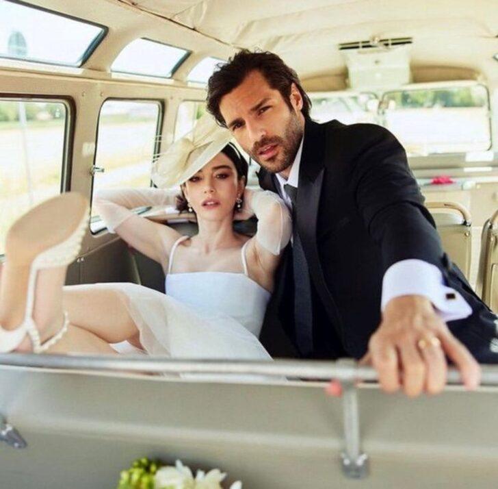 Özge Gürel-Sekan Çayoğlu çiftinden yeni düğün pozları! Sosyal medya onları konuşuyor