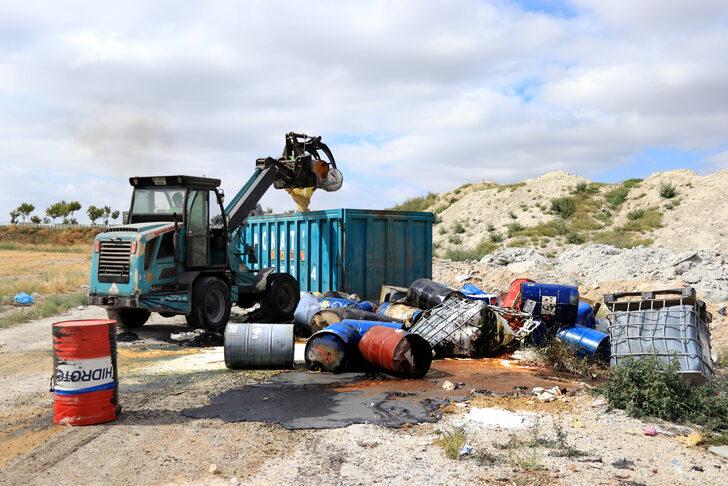 Konya'da kimyasal atıkları araziye bırakan şüphelilere 38,5 milyon lira ceza kesildi G1