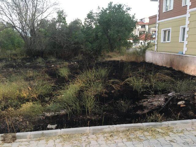 Muğla'da otluk alanda çıkan yangın evlere sıçramadan söndürüldü