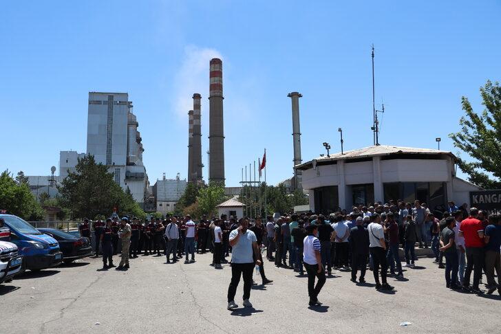 Kangal Termik Santrali'nde iş bırakma eylemi G4