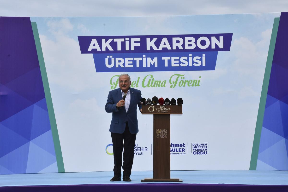 Ordu'da fındık kabuğundan &uuml;retilecek aktif karbon tesisinin temeli atıldı