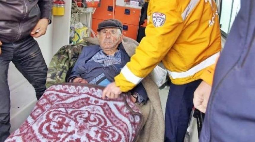 Yaşlı adam donmak üzereyken bulundu
