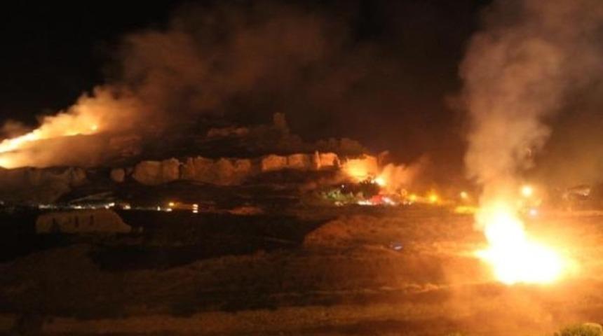 Divriği'de yangın paniği