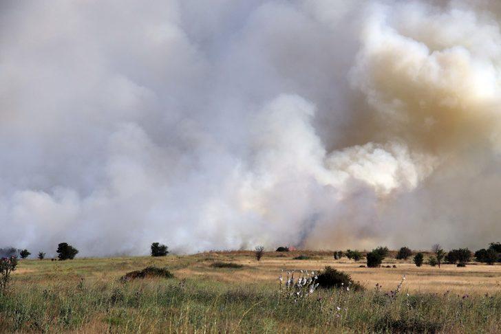 Uşak Havalimanı'nda otluk alanda çıkan yangın söndürüldü G2