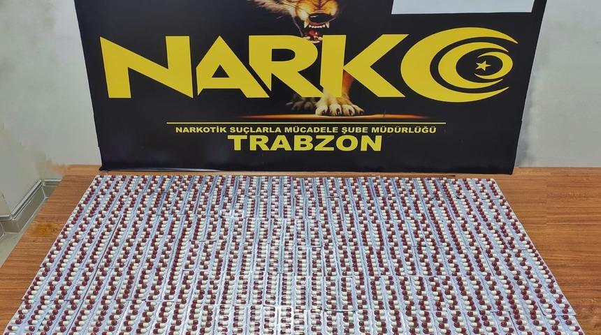 Trabzon'da uyuşturucu operasyonunda sentetik ecza ele geçirildi