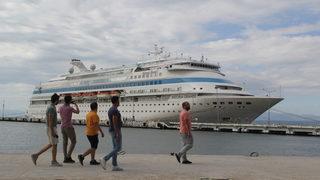 Panama bandıralı kruvaziyer Astoria Grande 607 yolcusuyla Sinop'a geldi