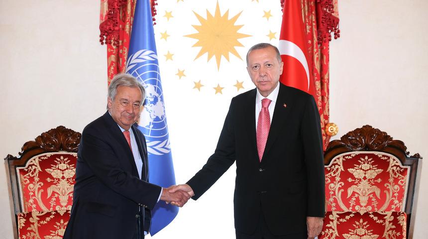 Cumhurbaşkanı Erdoğan, BM Genel Sekreteri Guterres ile görüştü