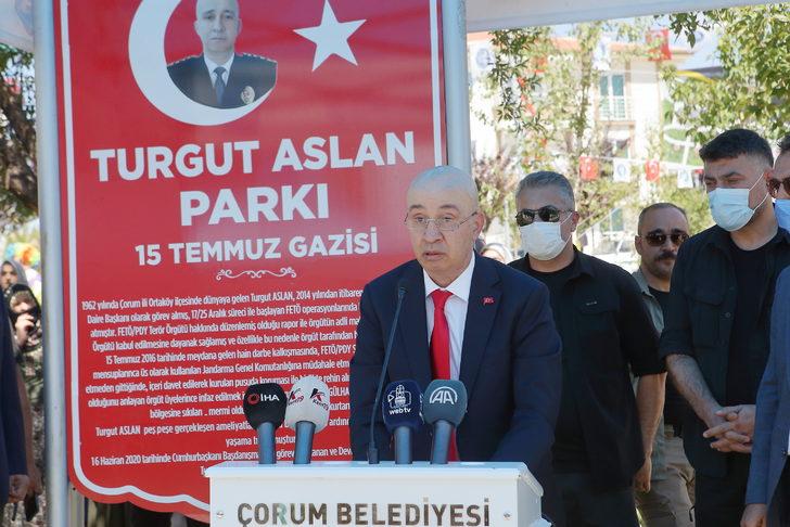 15 Temmuz gazisi Turgut Aslan'ın adı memleketi Çorum'daki parka verildi G3
