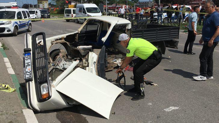 Samsun'da ciple kamyonet çarpıştı, bir kişi öldü, bir kişi yaralandı G1