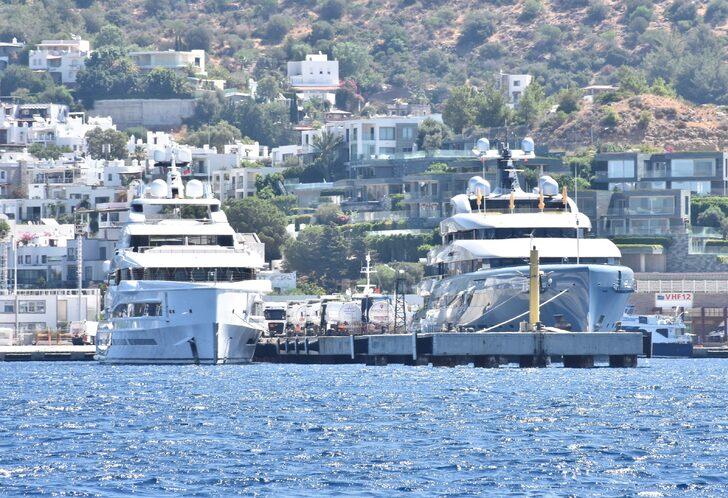 Mega yatlar Bodrum'da yakıt ikmali  yaptı G3