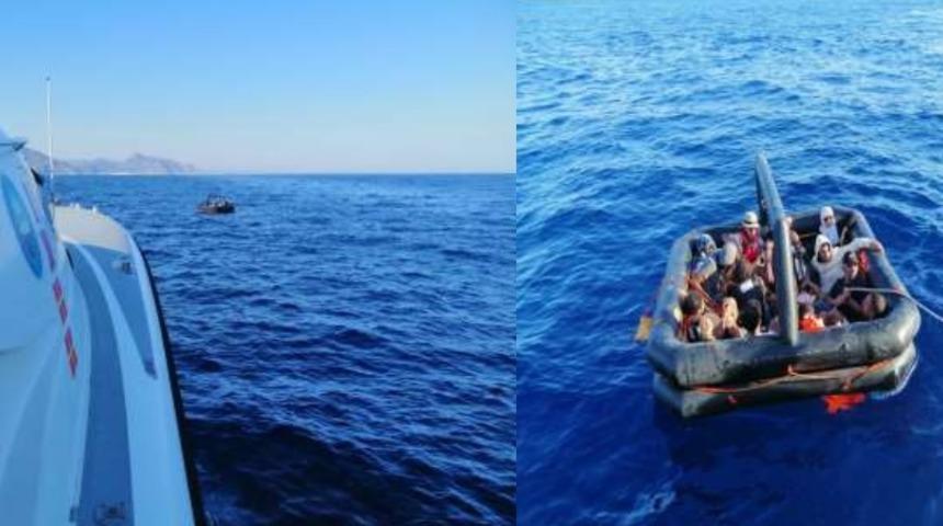 Muğla'da 46 düzensiz göçmen kurtarıldı