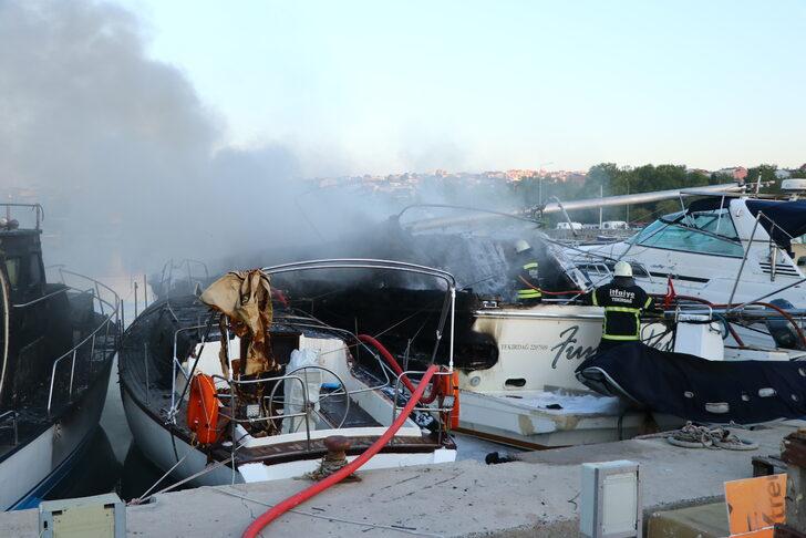 Tekirdağ'da Yat Limanı'nda çıkan yangında bir tekne kullanılamaz hale geldi G2