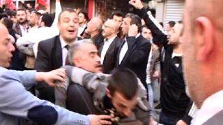 Rize’de HDP seçim bürosu önünde arbede