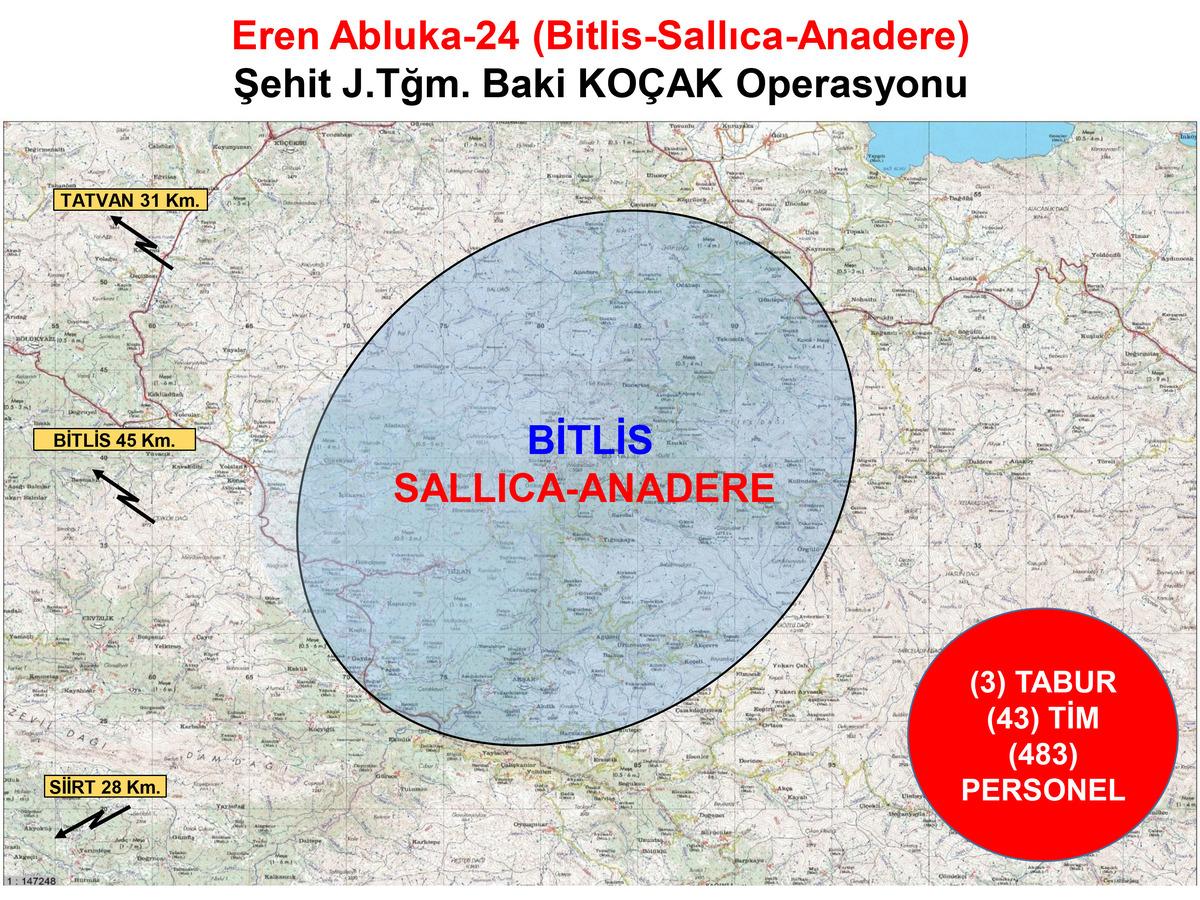 İ&ccedil;işleri Bakanlığınca Bitlis'te Eren Abluka-24 operasyonu başlatıldı