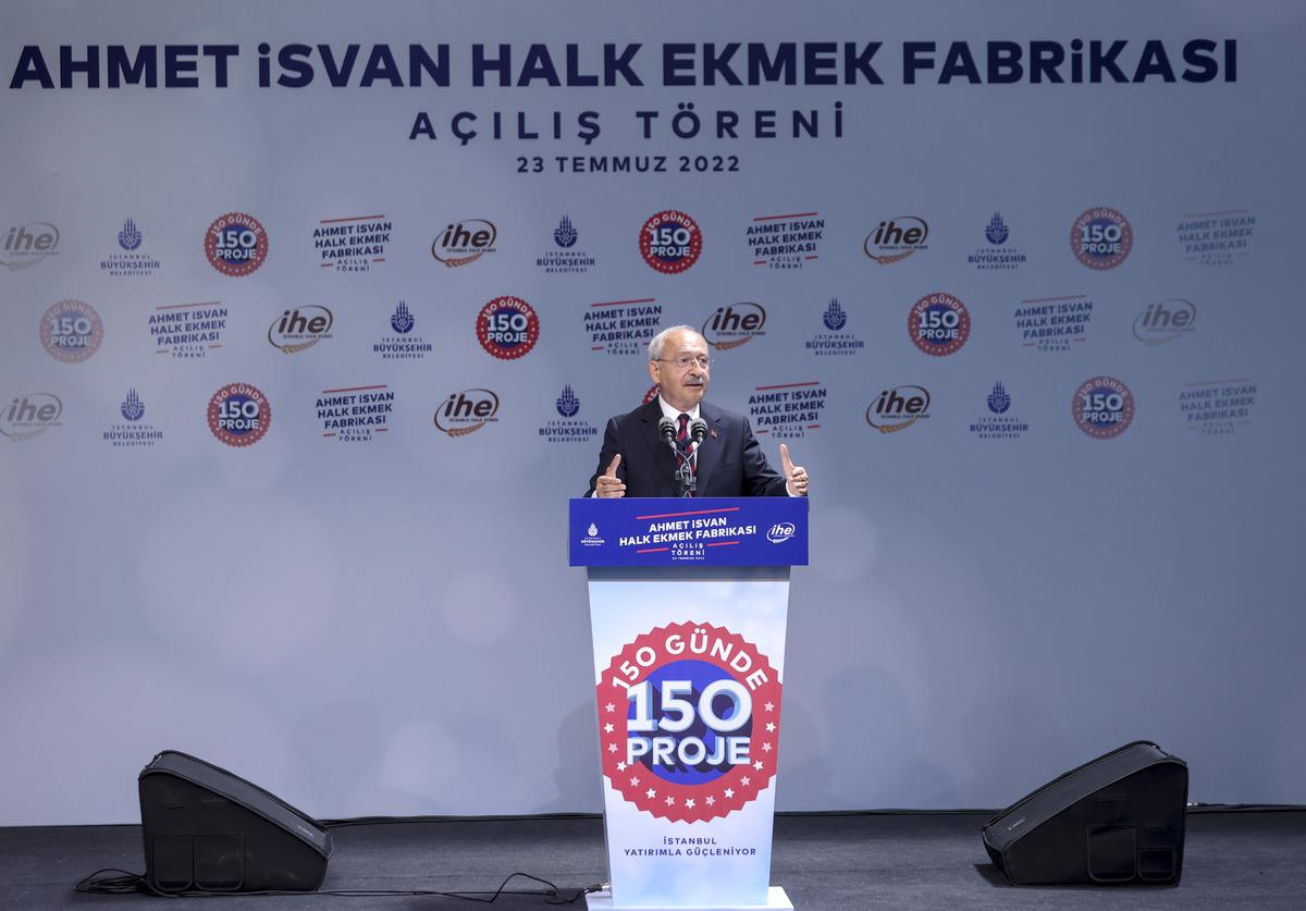 Kemal Kılı&ccedil;daroğlu, İBB'nin Halk Ekmek Fabrikası'nın a&ccedil;ılışında konuştu: