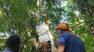 Sakarya'da ağaçlara takılan paraşütçü, AFAD ekibince kurtarıldı
