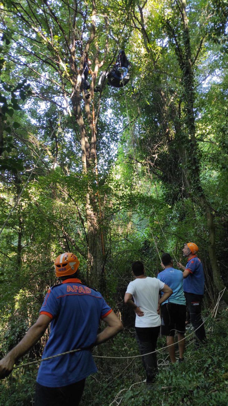 Sakarya'da ağaçlara takılan paraşütçü, AFAD ekibince kurtarıldı G2