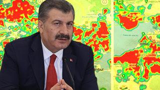 Koronavirüs vaka sayıları artıyor! Sağlık Bakanı Koca duyurmuştu, '40 kat artış' haritaya yansıdı