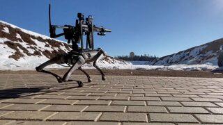 İzleyenler dehşete kapıldı! Robot köpek, sırtındaki tüfekle arka arkaya ateş açtı