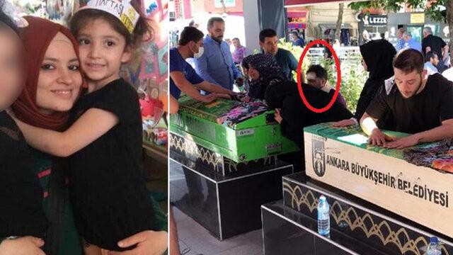 Bu acının tarifi yok! Başında bandajla yaralandığı kazada ölen eşi ile kızını son yolculuklarına uğurladı