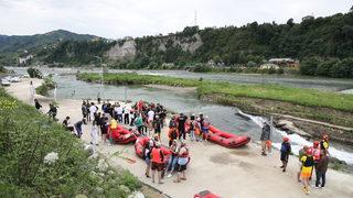 Rize'de ülkeler arası rafting yarışması yapıldı