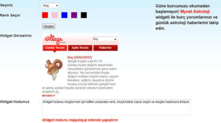 iVillage T&uuml;rkiye Widget