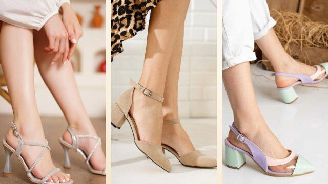 Rahat olmasının yanında şıklıktan da ödün vermeyen topuklu ayakkabı modelleri