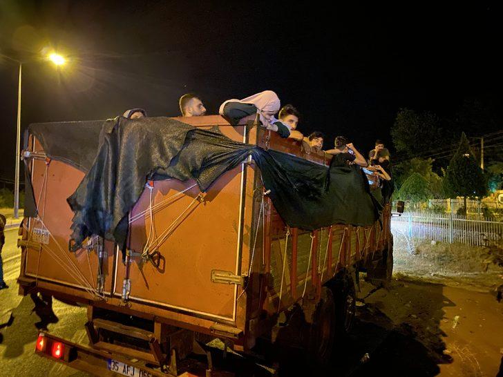 Aydın'da kamyonun kasasında 70 düzensiz göçmen yakalandı G4