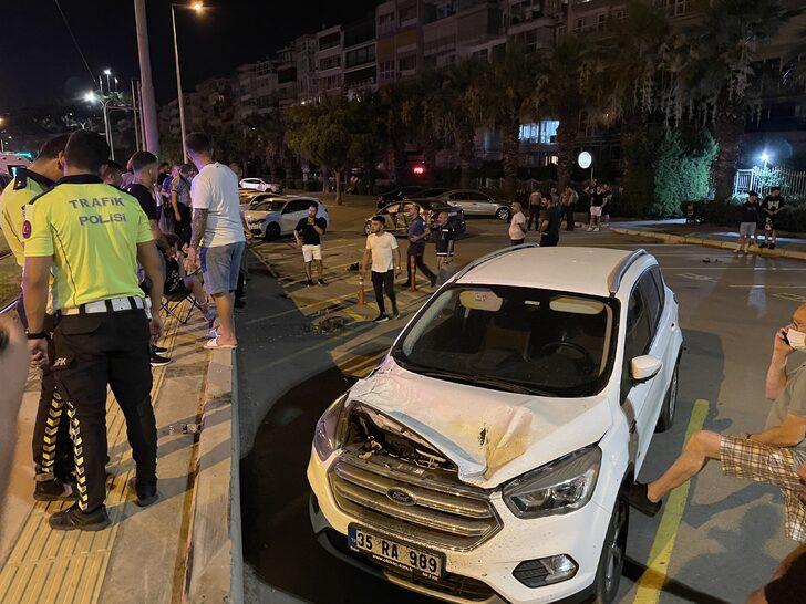 İzmir'de takla atan otomobildeki iki kişi yaralandı G2